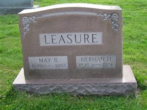 Herman & May B Leasure Headstone 